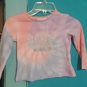 AC/DC youth girls tye dye tee size 4